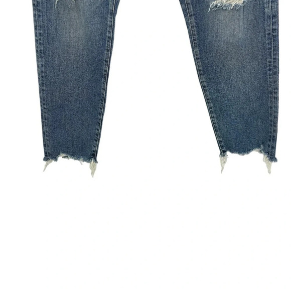 Moussy Vintage Carter Friend Jeans Blue Distressed High Rise Relaxed Jeans 27 - Picture 10 of 16